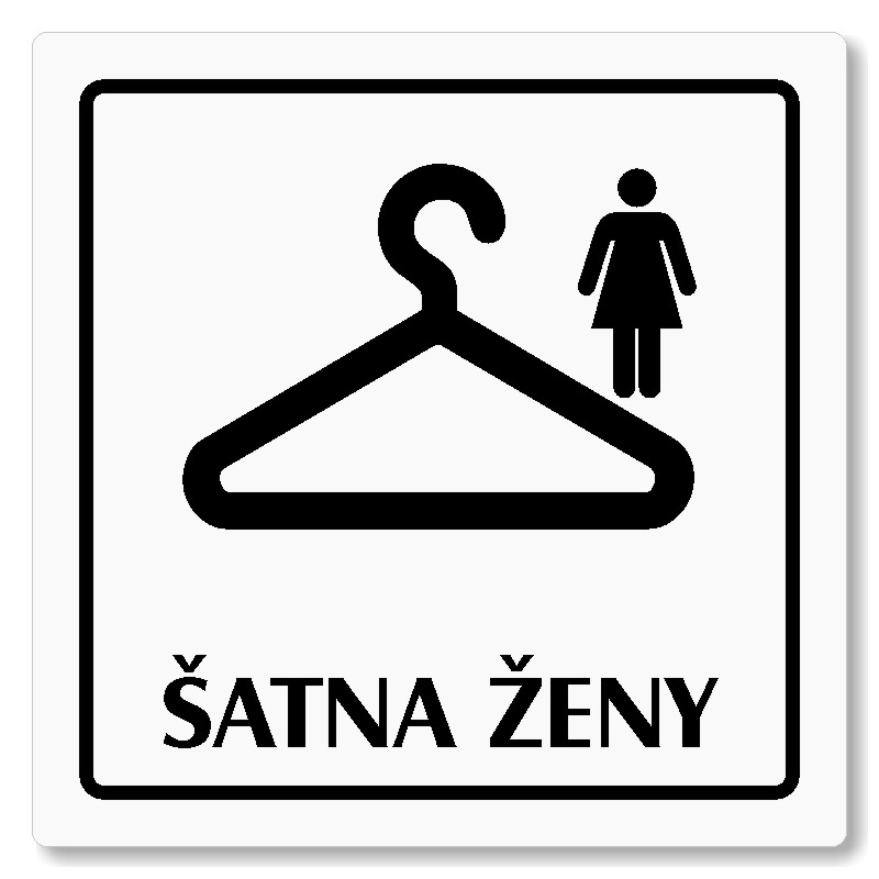Šatna ženy, 80x80mm, bílá, Arizona